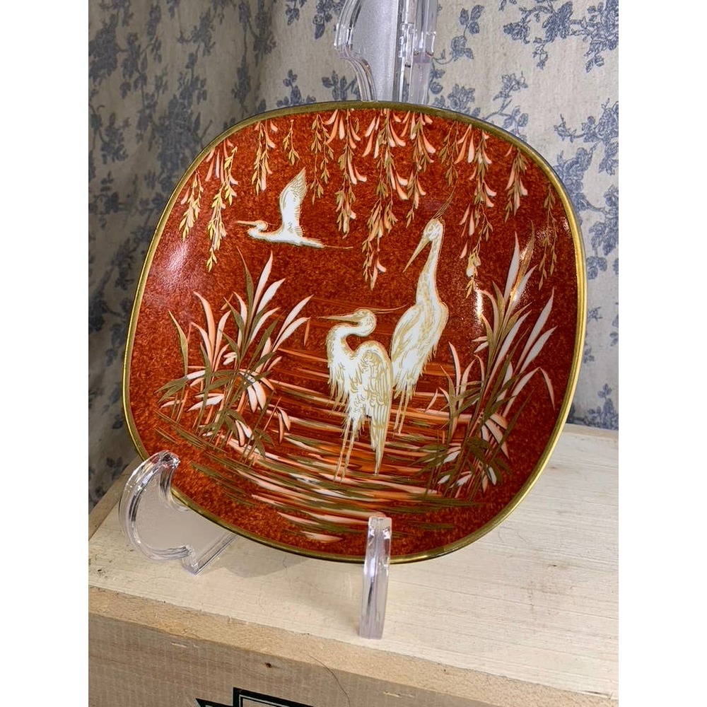 Vintage Porcelain Bavarian Schumann Arzberg Cranes Bowl - Picture 4 of 10
